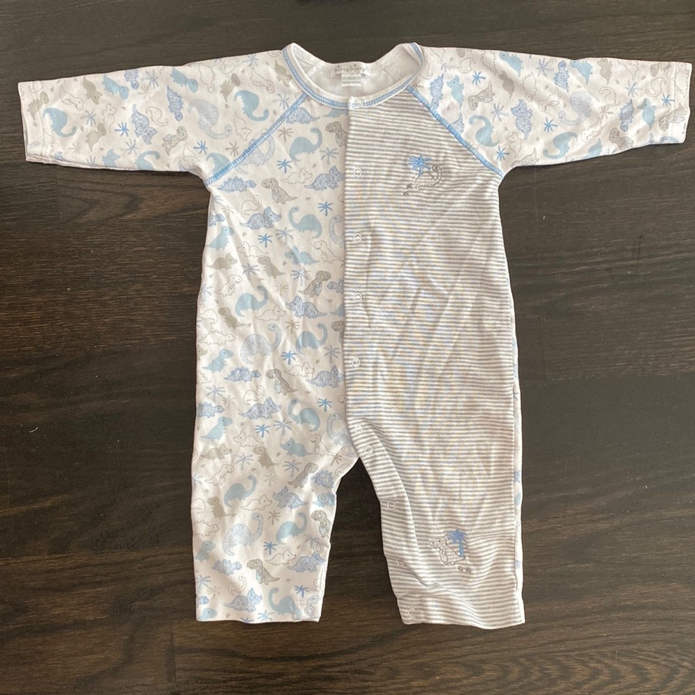 Kissy Kissy Dinosaur Pajamas w/ embroidery detail. 9Months